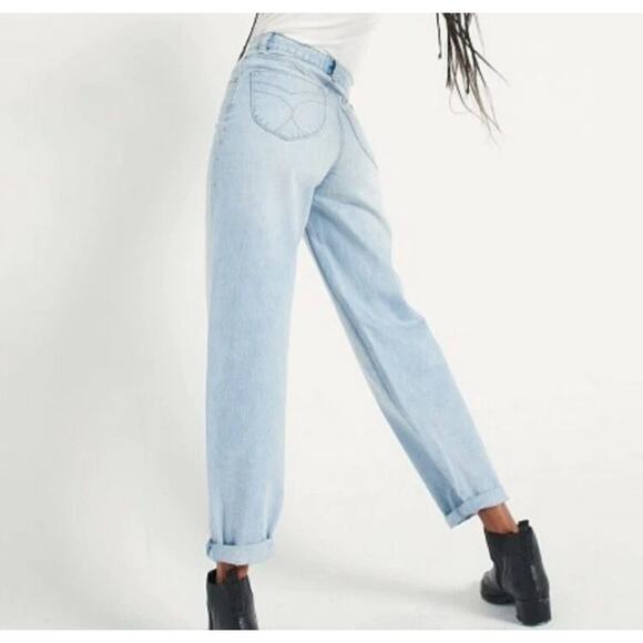 Rolla's Genie Super High Rise 80's Balloon Leg Stella Blue Denim Jeans Sz 26 NEW - Picture 2 of 16